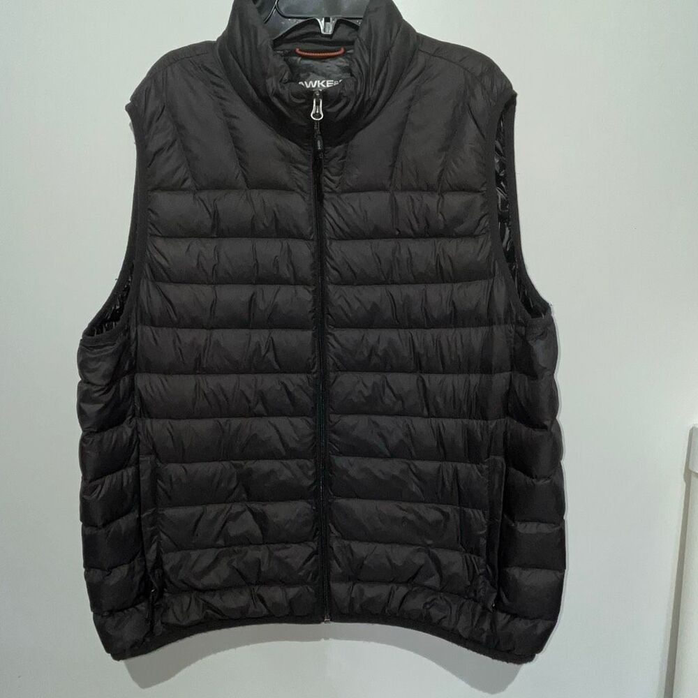 Hawke & Co Men's Black Performance Packable Full Zip Down Puffer Vest Size XL
